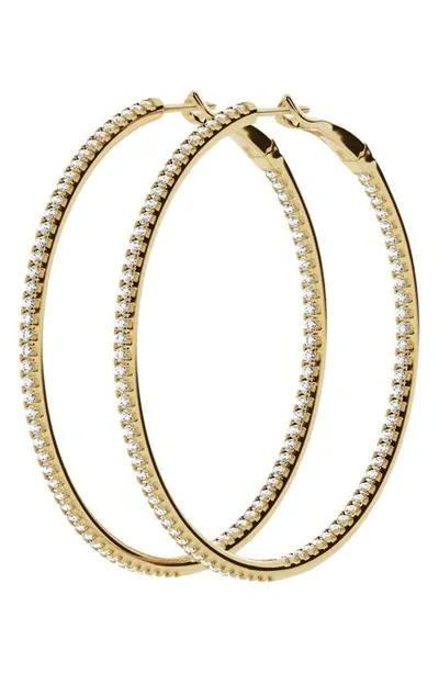 Jennifer Fisher Lab Created Diamond Hoop Earrings In 18k Yellow Gold