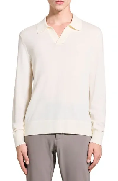 Theory Briody Novo Merino Wool Blend Sweater In Ivory