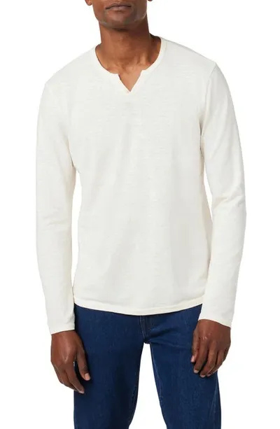 Joe's Wintz Hemp & Cotton Henley Top In Chalk