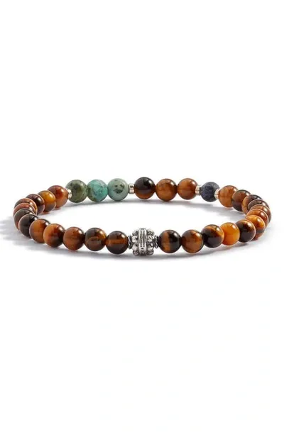 Jonas Studio Dakota Hideaway Beaded Stretch Bracelet In Tiger Eye