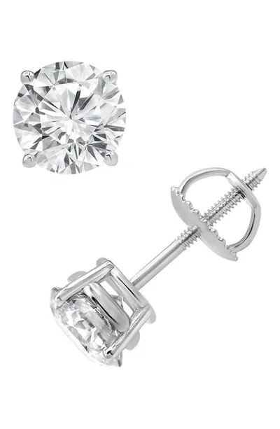 Badgley Mischka Round Lab Created Diamond Stud Earrings In White