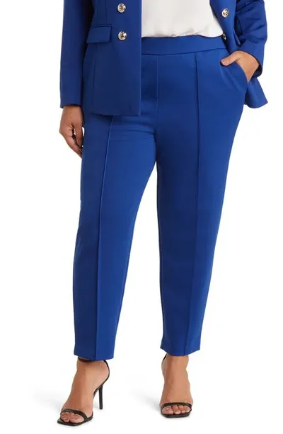 Tahari Pintuck Pants In Cobalt