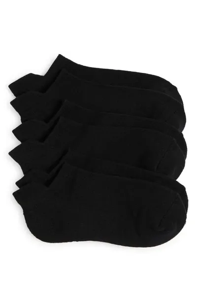 Nordstrom 3-pack Everyday Tab Ankle Socks In Black