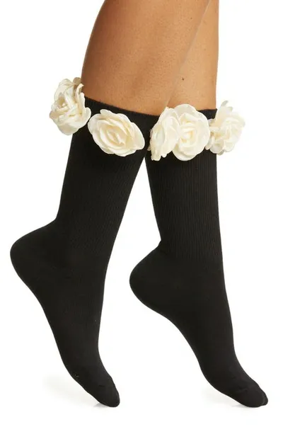 High Heel Jungle Ring A Rosie Crew Socks In Black