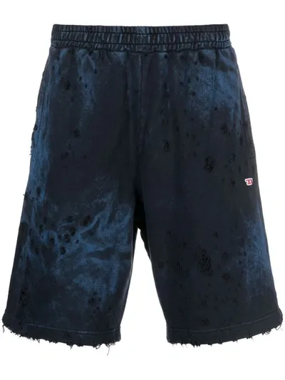 Diesel P-crown-n2 Cotton Track Shorts In 8ata