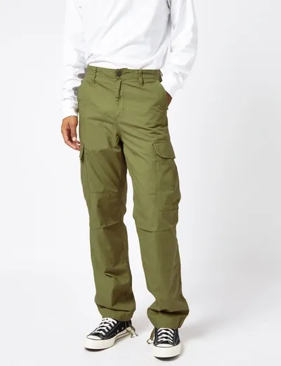 Carhartt Regular Cotton Ripstop Cargo Pants In Green