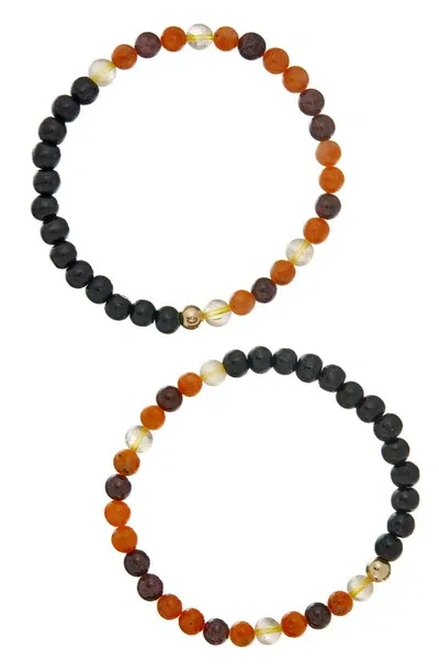 The Healer’s Collection N33 After Dark/intimacy Set Of 2 Healer's Bracelets In Black