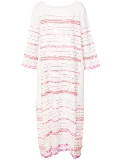 Lemlem Tiki Side Panel Dress In White