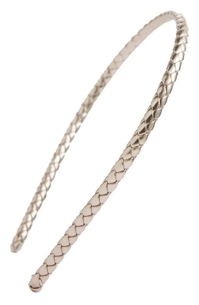 L Erickson Braided Headband In Rose Gold