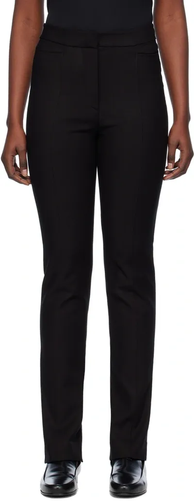 Totême Slim-leg Crepe Trousers In Black