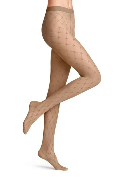 Falke Twisted Story Tights In Powder