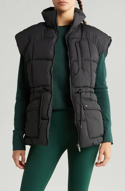 Zella Puffer Vest In Black