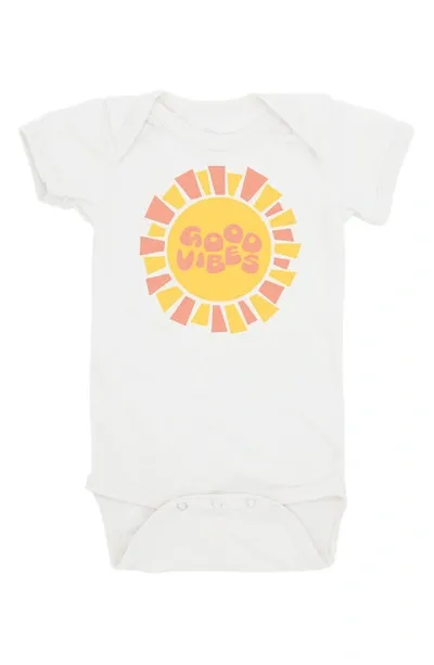 Feather 4 Arrow Babies' Good Vibes Cotton Graphic Bodysuit In White