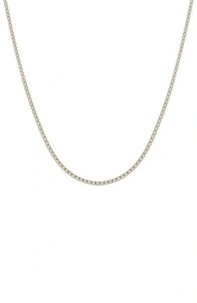 Jennifer Fisher Round Cut Lab Created Diamond Tennis Necklace In 18k Yellow Gold