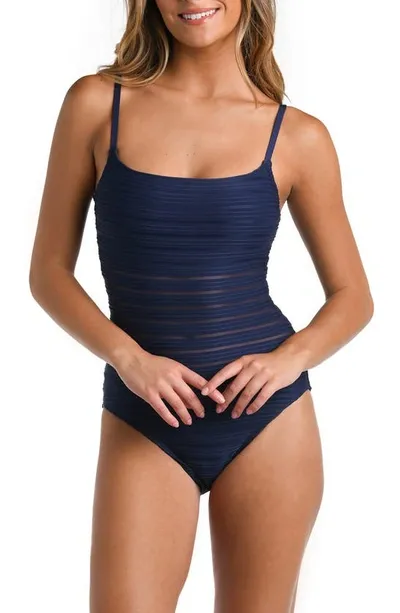 La Blanca Ribbed One Piece Swimsuit In Multi