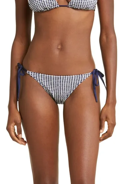 Lemlem Rekka Side Tie Bikini Bottoms In Sisay Blue