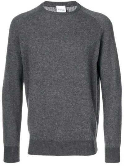 Aspesi Round Neck Jumper In Grey