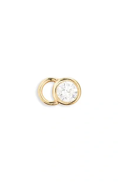 Courbet Co Lab-created Diamond Single Stud Earring In Yellow Gold