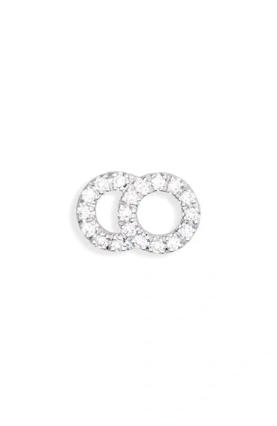 Courbet Celeste Lab-created Diamond Single Stud Earring In White Gold