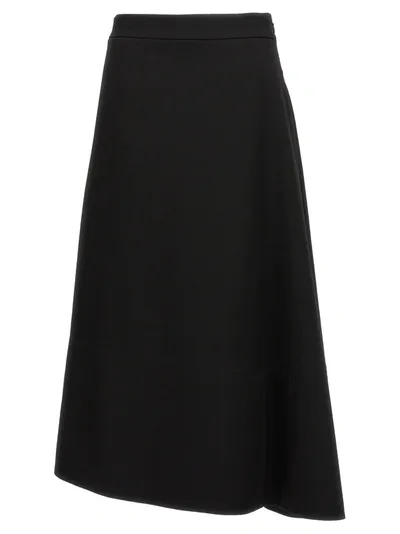 Jil Sander Asymmetrical Skirt Skirts In Black