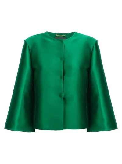 Alberta Ferretti Mikado Jackets In Verde