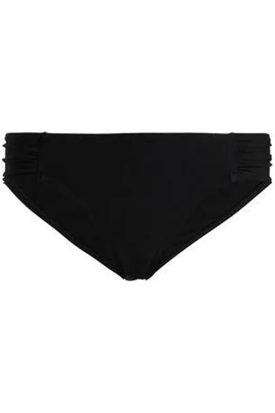 Jets By Jessika Allen Jetset Ruched Low-rise Bikini Briefs In Black