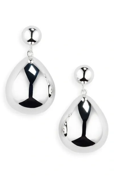 Lie Studio The Julie Drop Earrings In Silver