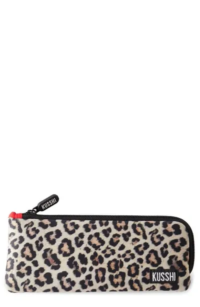 Kusshi Cosmetics Pencil Case In Leopard