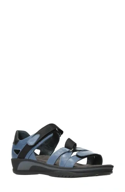 Wolky Desh Sandal In Jeans Savana Leather