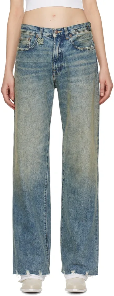 R13 D'arcy High-rise Loose Jeans In Clinton Blue