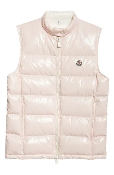 Moncler Alcibia Down Puffer Vest In Pink