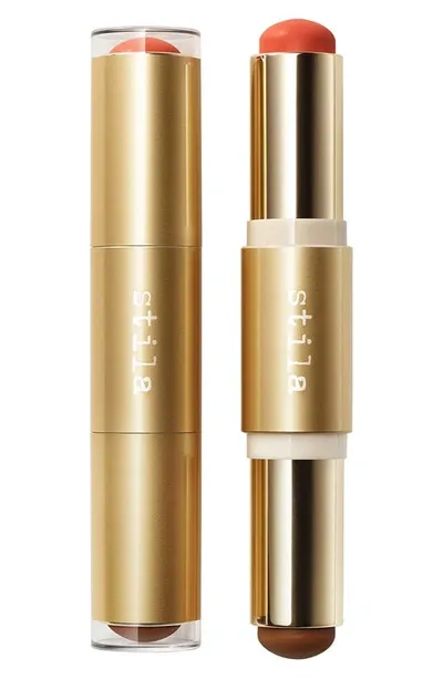 Stila Blush & Bronze Hydro-blur Cheek Duo Stick In Papaya And Tan