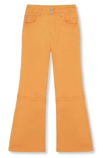 Habitual Girl's Full-length Flare Twill Pants In Orange