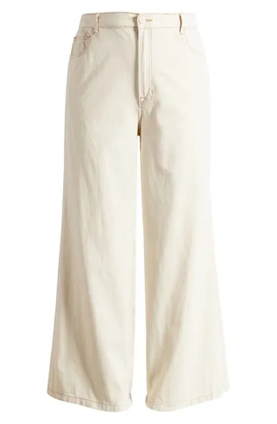 Pacsun Wide Leg Cotton Pants In Bone