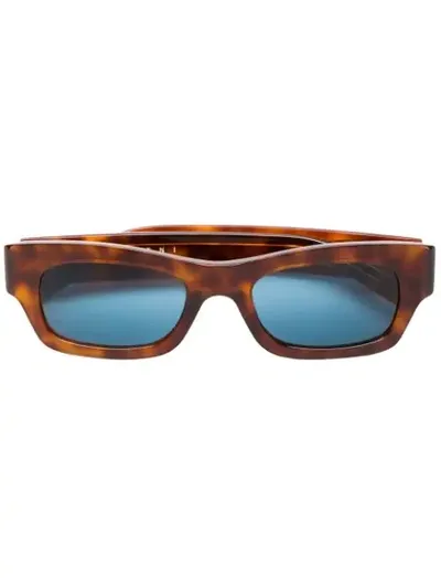 Marni Eyewear Tortoiseshell Rectangular Frame Sunglasses In Brown