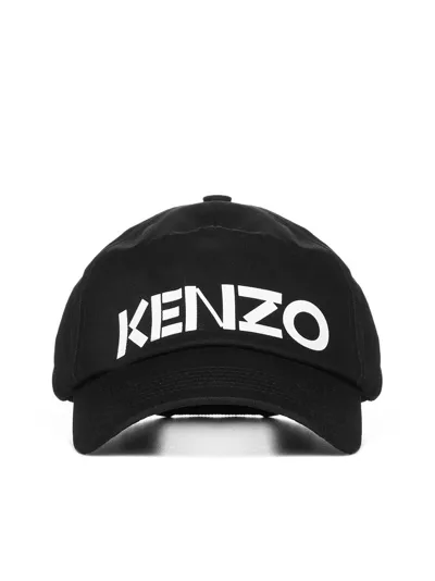 Kenzo Logo Printed Baseball Cap In Black