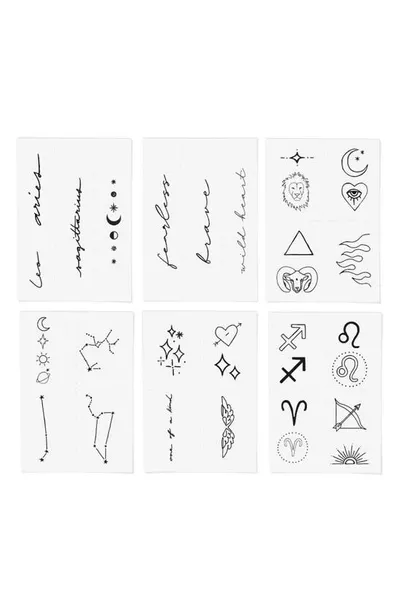 Inked By Dani Fire Zodiac Temporary Tattoos In Black