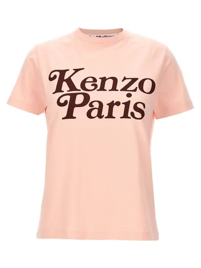 Kenzo Logo T-shirt In Pink