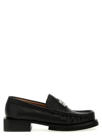 Ganni Butterfly Loafers In Black