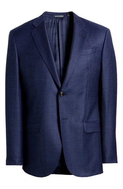 Emporio Armani G-line Textured Sport Coat In Medium Blue