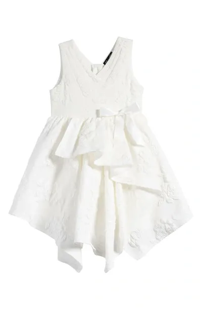 Ava & Yelly Kids' Floral Dress In White