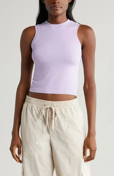 Zella Seamless Crewneck Tank In Purple Secret