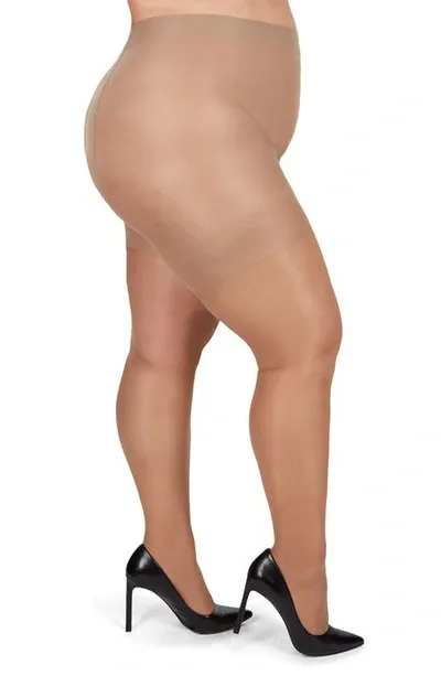 Memoi Curvy Energizing Sheer Tights In Nude