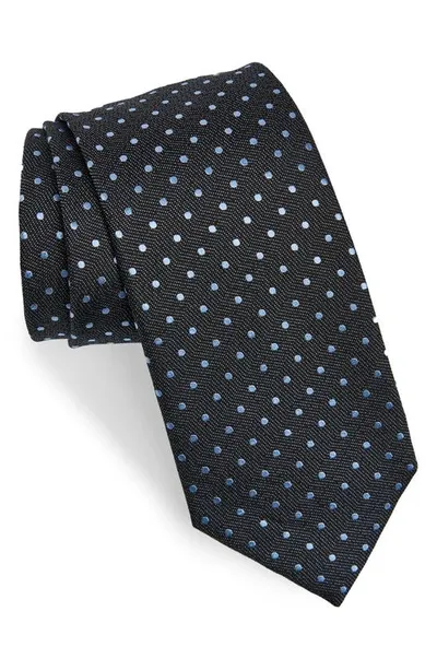 Tom Ford Dobby Dot Silk Tie In Sky Blue