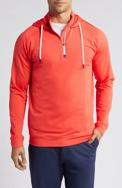 Swannies Vandyke Half Zip Hoodie In Red