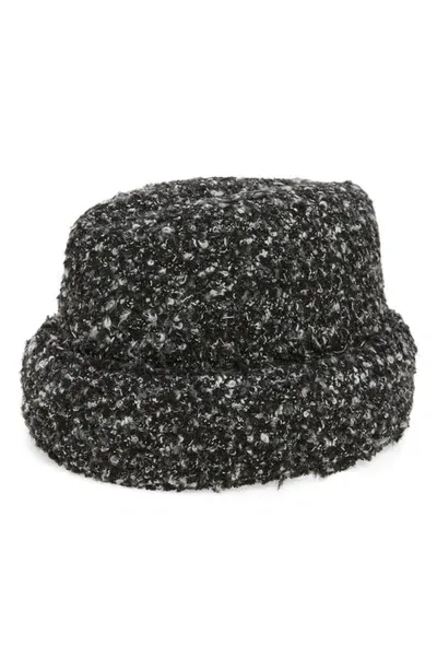 Esenshel The Cuff Woven Cloche In Black Plaid