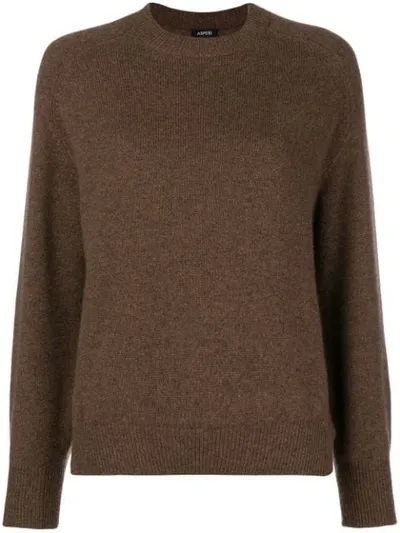 Aspesi Loose Knitted Jumper In Brown