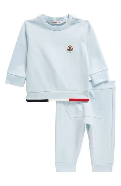 Moncler Babies'  Kids' Sweatshirt And Joggers Set In Light Blue