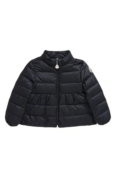 Moncler Kids' Joelle Quilted Down Coat In Blue Navy