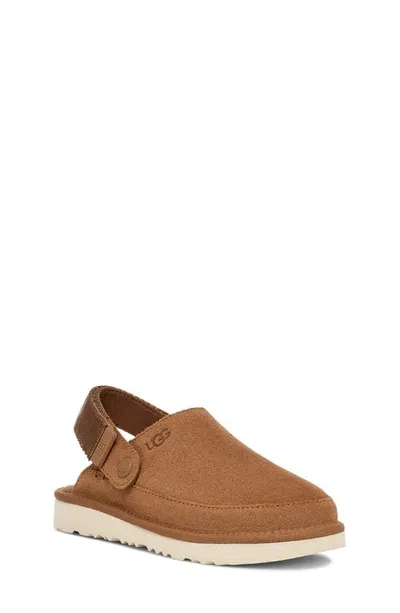 Ugg Kids Goldenstart Slingback Clog Flats In Driftwood